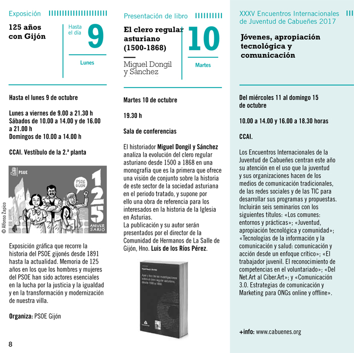 Agenda Cultural Octubre 2017