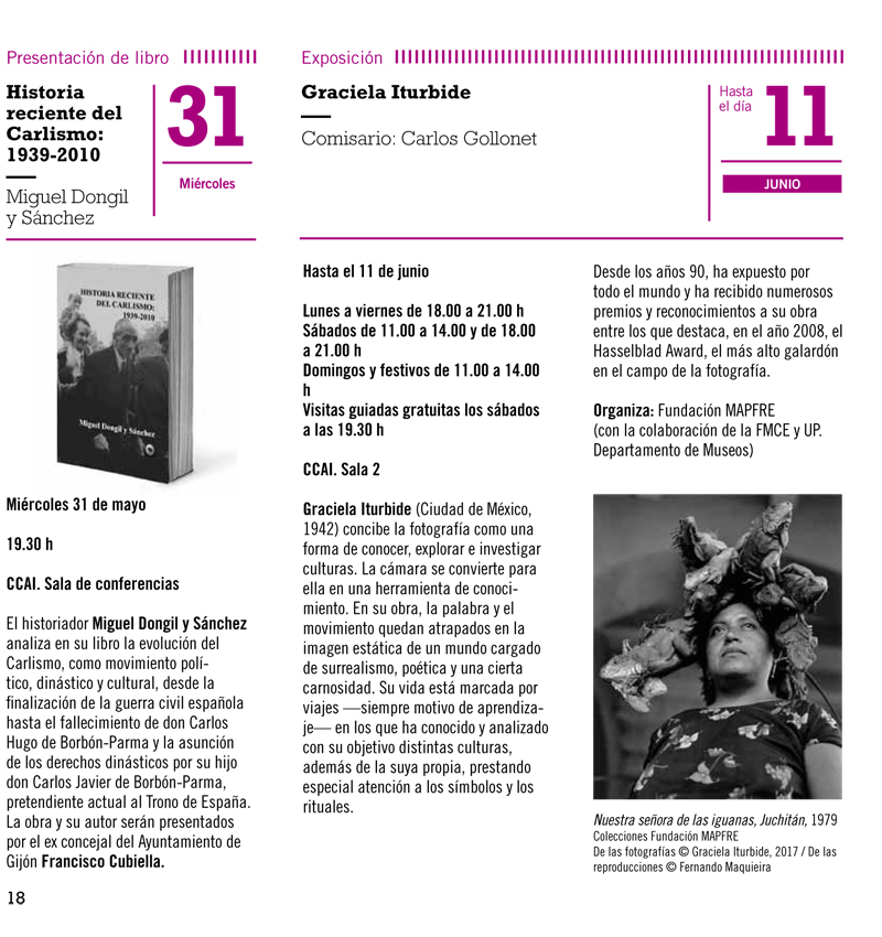 Agenda Cultural Mayo 2017