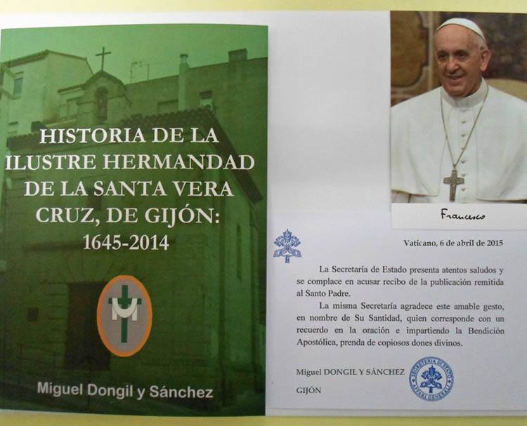Bendición Apóstolica otorgada a Miguel Dongil