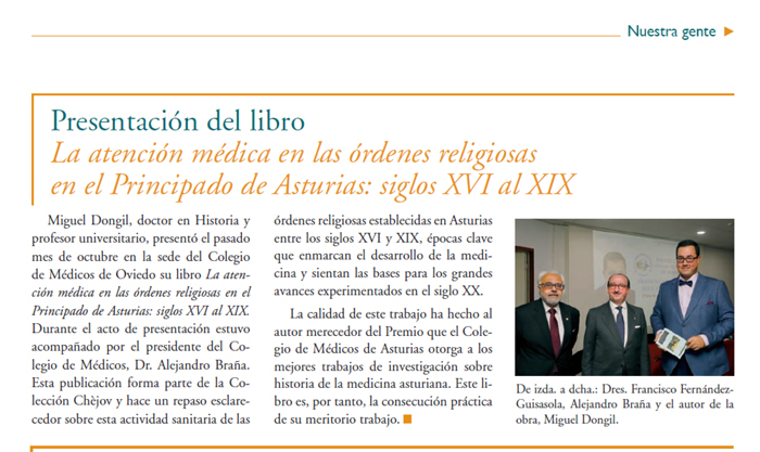 Reseña Presentación Libro Historia Medicina 2019